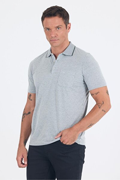 İmza Dark Khaki Short Sleeve Polo Neck Pocket Classic Standard Size T-Shirt 1011250172