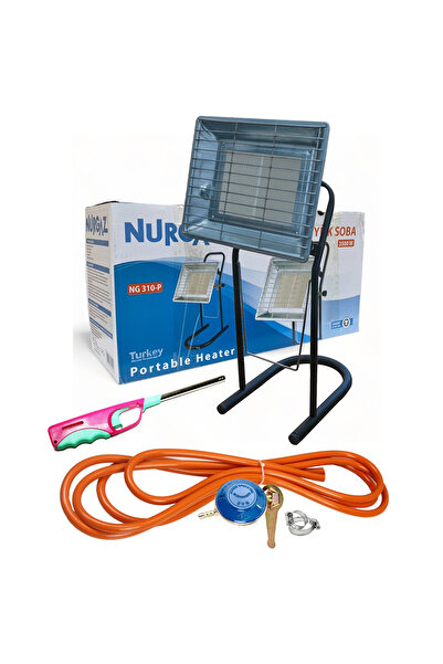 MXM Aragaz cu arzător mare cu suport, 3500 W, 220 g/h + Aprinzător + Kit GPL reglabil RH-10 + Flex 2M