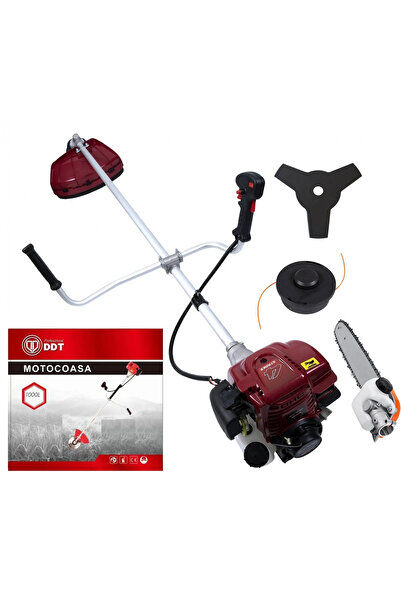 DDT *Cel mai mic pret* Motocoasa pe benzina in 4 timpi, DDT-1000L, 7 Cp, 62 CC, 3 acc. incluse + Adaptor
