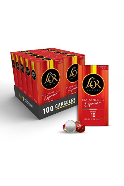 L'OR LOR Maranello Espresso Nespresso Uyumlu Alüminyum Kapsül Kahve 100 Kapsül