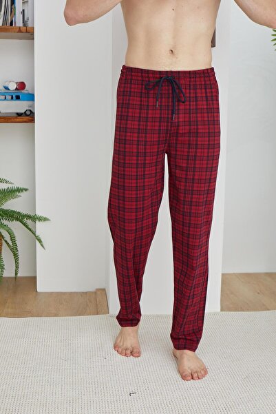 KLY بنطلون بيجامة رجالي منقوش مقاس كبير