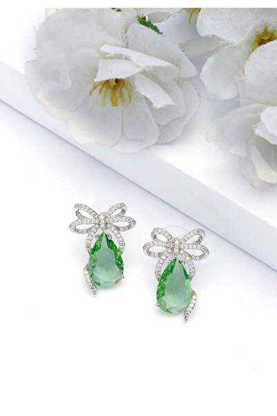 Avant-Garde Paris Cercei verzi fermecători cu pandantiv