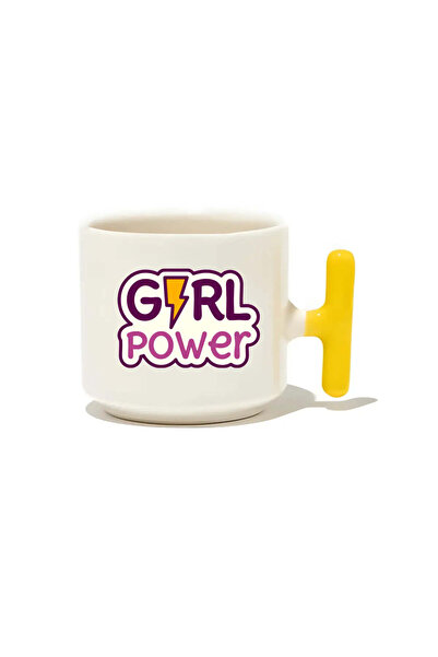 baskigo.com Girl Power Latte Cup - Gift Ceramic Mug