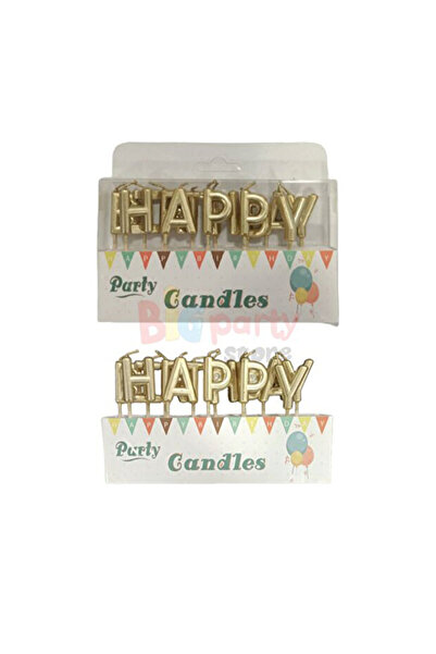 Orca 3 قطع شموع ذهبية عيد ميلاد سعيد