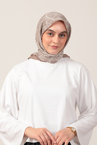 ipekistanbul Eșarfă din mătase de bumbac - Motiv iarbă - nurcă