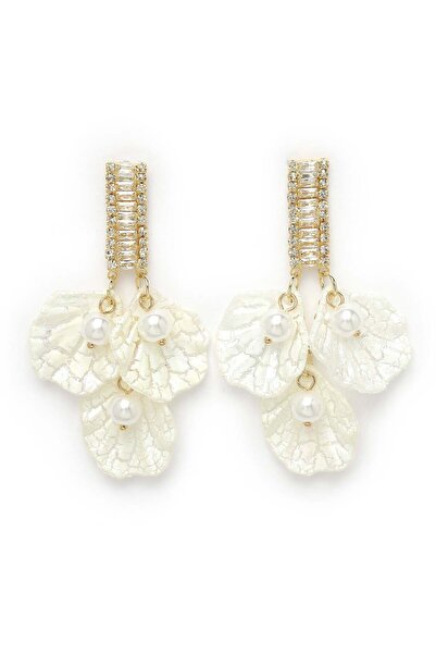 Avant-Garde Paris White Shell Drop Earrings