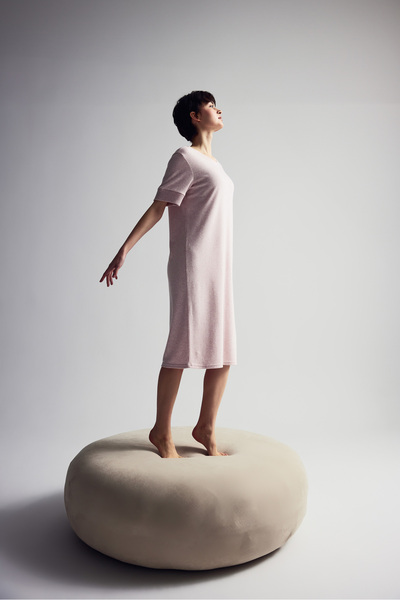 Hays Kadın Pamuklu Örme Kısa Kollu Elbise