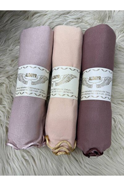 ALDAİR 3 bucăți șal din bumbac pieptănat cu șnur