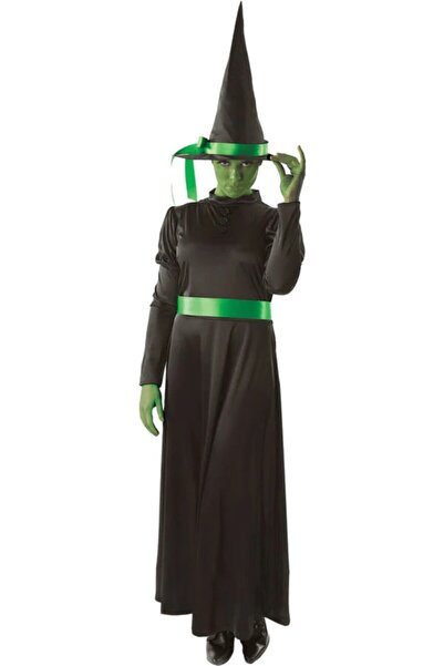 tasarım rengarenk kostüm Costum de vrăjitoare ADULT WICKED GREEN WEST WITCH