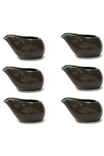 Culinaro Set 6 sosiere portelan ANTIQUE BLACK 60ml