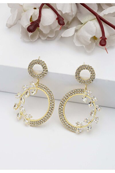 Avant-Garde Paris Cercei eleganți cu pandantiv și accente florale