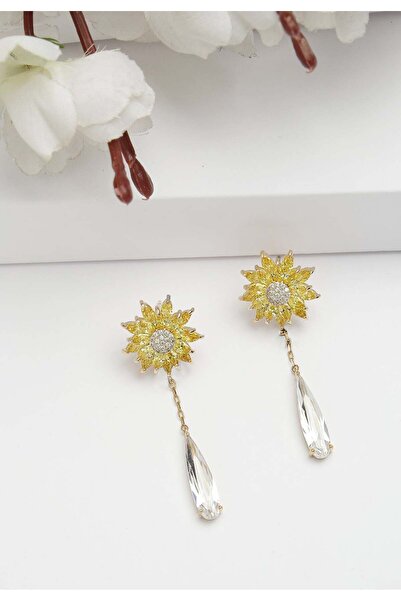 Avant-Garde Paris Cercei cu pandantiv Diva Collection Floarea-soarelui