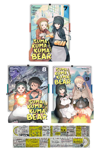 Kayıp Kıta Yayınları Kuma Kuma Kuma Bear 7-8-9. Ciltler Manga Seti + Mat. Öğr...