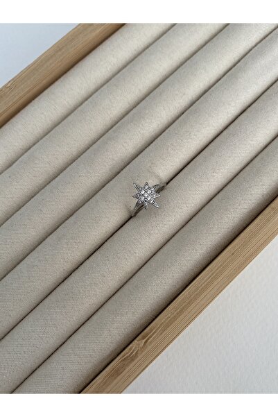 Pinery Jewels خاتم نسائي من سيرفليك فلتر ستار مينيمال قابل للتعديل من الأسفل