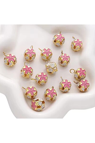 iğne izi Çiçekli kulplu çan, hayvan tasma zili, amigurumi zili, kına gecesi t...