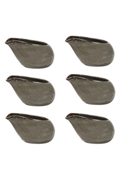 Culinaro Set 6 sosiere portelan ANTIQUE GREY 60ml