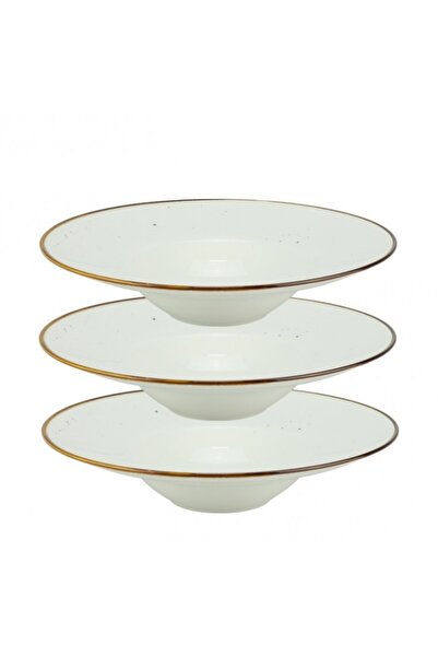 Culinaro Set of 3 Gourmet porcelain pasta plates ARIZONA GLISS, D26xh6cm, 300ml