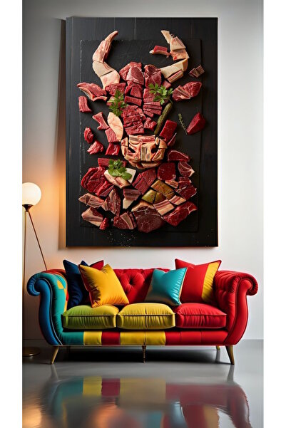 STEAK HOUSE BEEF Meat Home Wall Living Room Beauty Salon Office Shop Decoration Canvas Painting