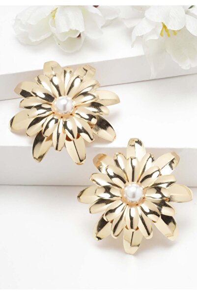 Avant-Garde Paris Cercei cu șurub floral auriu