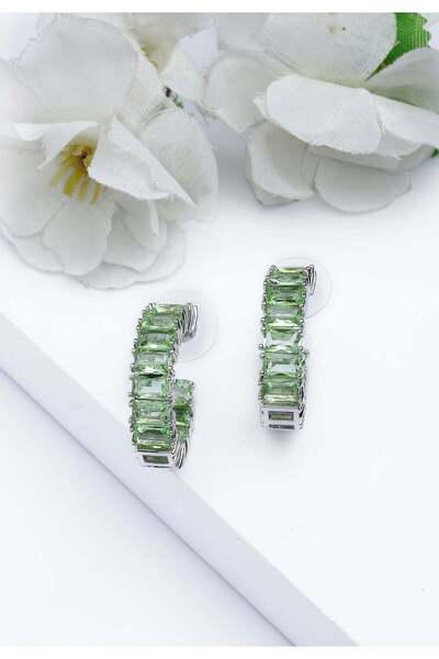Avant-Garde Paris Cercei delicați în formă de C, verde deschis