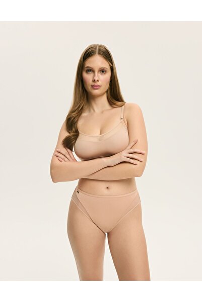 ESOTIQ Women's High Waist Panties Classic Briefs with Mesh Details | Blissy