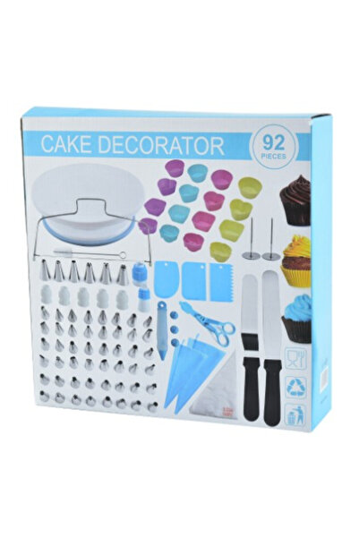 Flippy Set 92 Piese Ustensile pentru Ornare Prajituri, Flippy, din Plastic si Otel Inoxidabil, Forme Briose