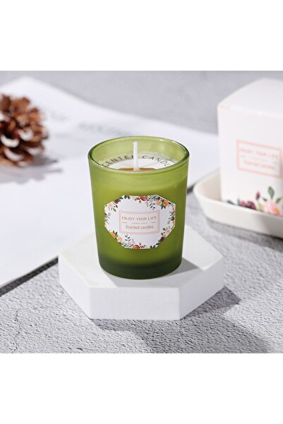 Flippy Scented Candle, Flippy, Green Glass Model, Ginger Scent, Soy Wax, 6.2 x 5.2 cm, Green