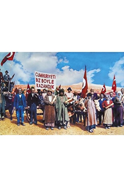 Dialands Mozaik Cumhuriyeti Biz Böyle Kazandık 65x45cm Dialands Elmas Mozaik Tablo