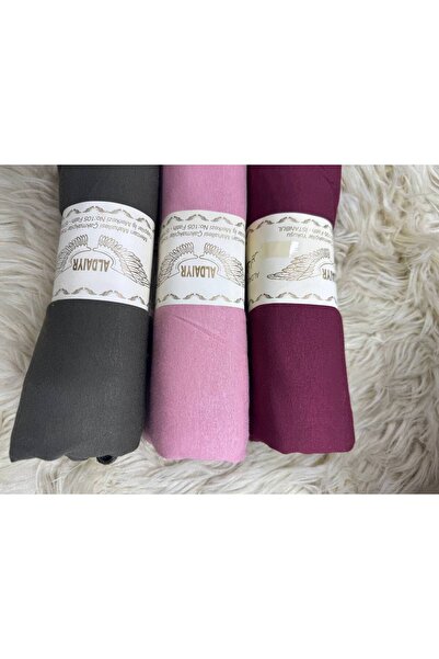 ALDAİR 3 قطع من الشالات القطنية الممشطة مع أربطة