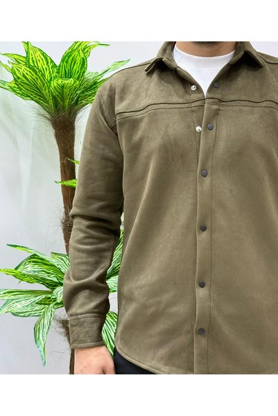 HA-KA GİYİM Men's Regular Fit Suede Jacket High Quality Product Does Not Fade Color