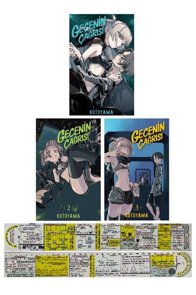 Kayıp Kıta Yayınları Gecenin Çağrısı 1-2-3. Ciltler Manga Seti + Mat. Öğreten...