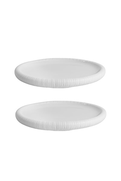 Culinaro Set 2 farfurii cu perete dublu din portelan Ren 24xh4cm