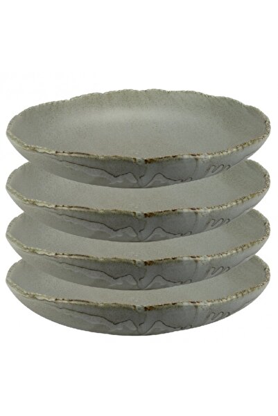 Culinaro Set 4 farfurii adanci portelan FUJI ASH, D21,5xh5cm, gri