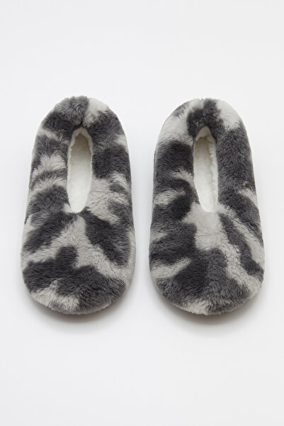 fluffy Ανδρικά μποτάκια Παντόφλες Πτυσσόμενες φορητές σε τσάντα Home Flats Αντιολισθητική σόλα χωρίς ήχο