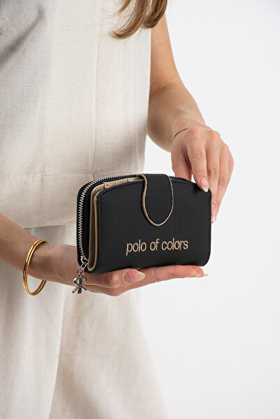 Çanta Trend Polo of Colors Black Sand Women's New Season Wallet