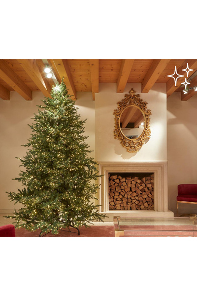 BraziPremium By OLLMA Brad de Crăciun artificial Pino Luxury cu lumini, 210 c...
