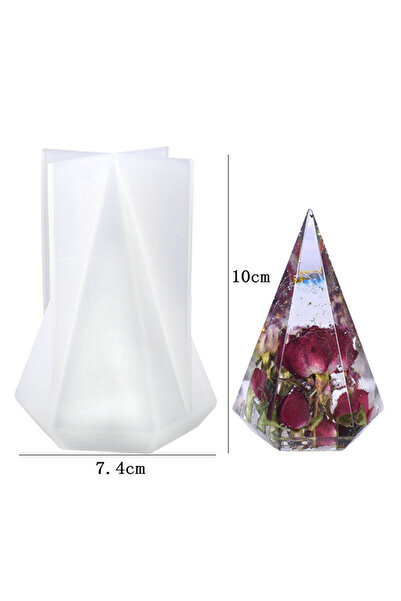 Choice3 10x7.4cm 8Styles Ring Holder Cone Resin Molds Pyramid Silicone Mold f...