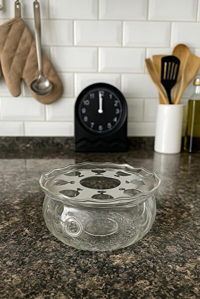 ALLEGRI Cam Demlik Altı Isıtıcı Şık ve Kullanışlı Her Eve Lazım İdeal Boy 14 CM