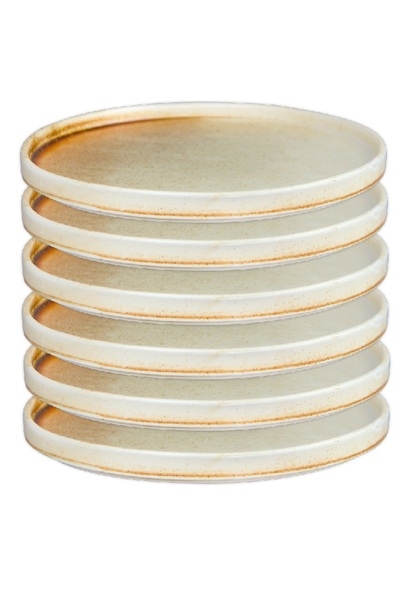 Culinaro Set 6 farfurii portelan SAHARA cu margine inalta 21cm