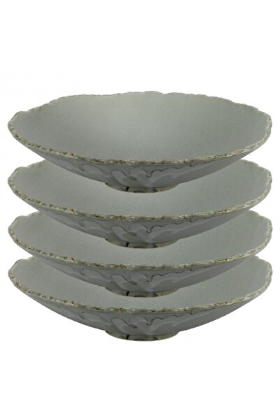 Culinaro Set of 4 deep porcelain plates FUJI ASH 22xh5cm