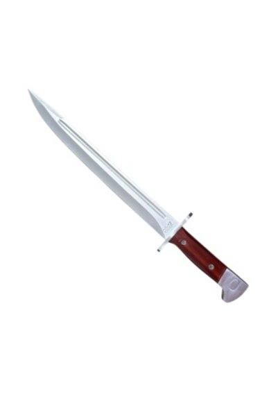 KAVI ONE Baionetă AK-47 CCCP, lamă de 31 cm, teacă din imitație de piele, mâner din lemn