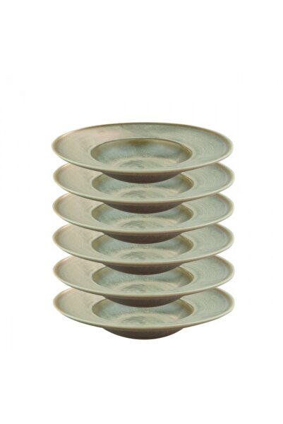 Culinaro Set of 6 porcelain pasta plates Ivy 28cm, 380ml