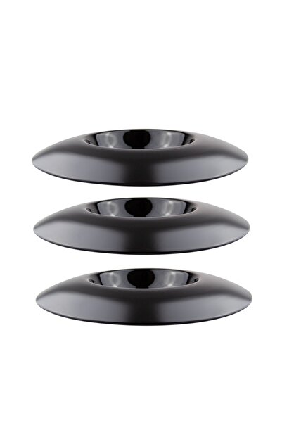 Culinaro Set 3 farfurii gurme portelan Vision Black 28cm neagra