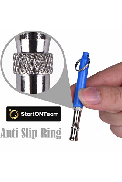 StartONTeam Fluier profesional cu ultrasunete anti-lătrat pentru dresaj, respingere sau rependere câini agresivi, albastru