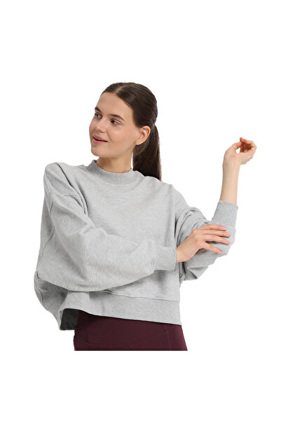 Sportive Fowler Kadın Gri Günlük Stil Sweatshirt 25KK1038-KML