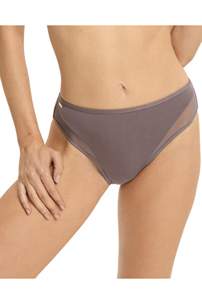 ESOTIQ Chiloți clasici pentru femei cu talie înaltă și detalii din plasă | Blissy