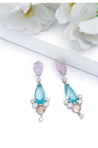 Avant-Garde Paris Cercei geometrici multicolori cu pandantiv