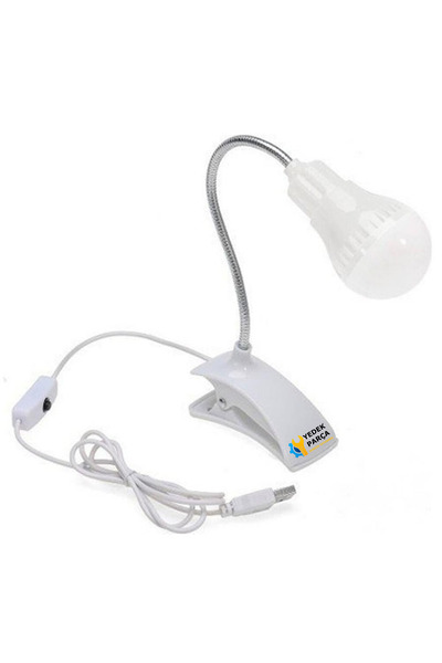 Ozba Ticaret USB LED Lamba Kıskaçlı Beyaz LED Işık Ergonomik Dizayn MY-006