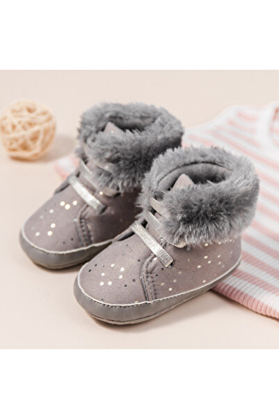 Superbaby Gray booties for girls - Shinny