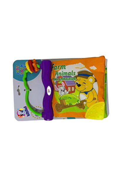 Bibilel Βιβλίο με υφάσματα για ζώα φάρμας, αξεσουάρ καροτσιού, πολύχρωμο, BBL...